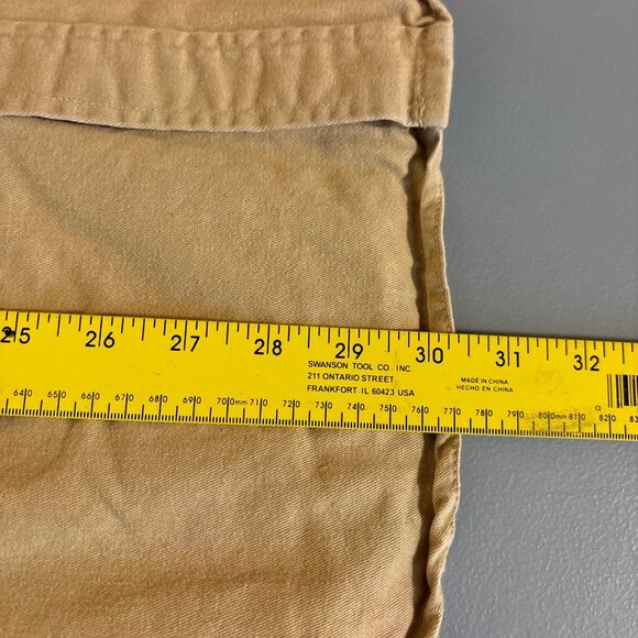 Carhartt Mens XL Beige Button-Down Shirt  100% Cotton  Two Chest Pockets  Made I - Picture 8 of 11